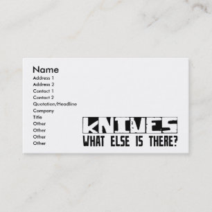 Carte De Visite Couteaux quoi encore est là ?
