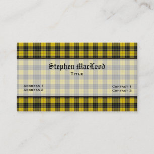 Carte De Visite Coutume de plaid de tartan de MacLeod