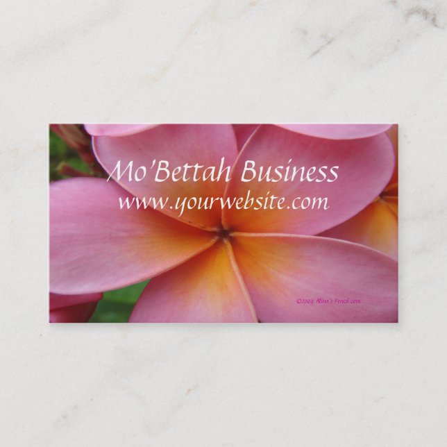 Carte De Visite Coutume tropicale BusinessCards de fleur de (Devant)