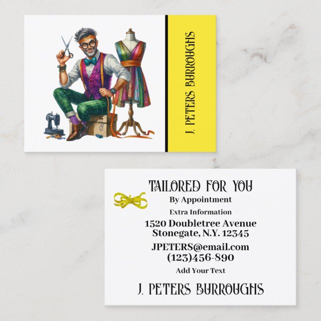 Carte De Visite Couture (Devant / Derrière)