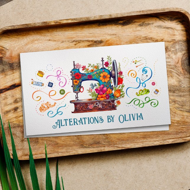 Carte De Visite Couture et modifications - Art de style Vintage (Créateur téléchargé)