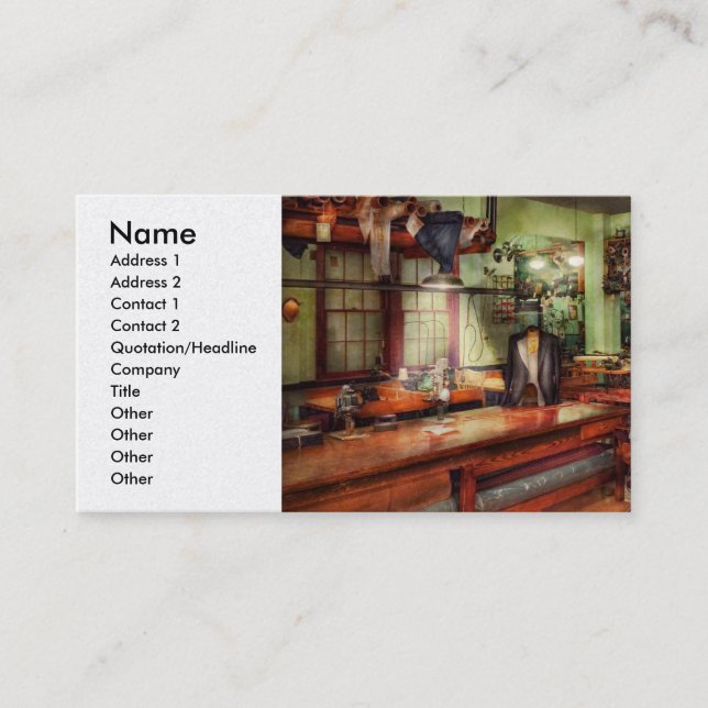 Carte De Visite Couture - industrielle - du magasin de sueur (Devant)
