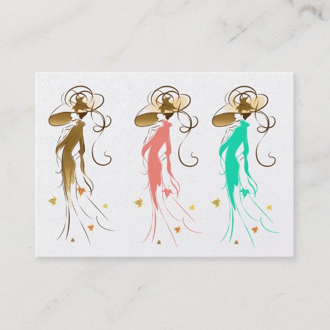 Carte De Visite Couture / Mode / Coiffeuse (Devant)