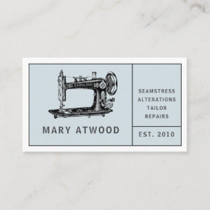 Carte De Visite Couture sur mesure vintage Seamstress
