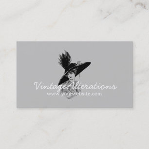Carte De Visite Couturière retoucheuse de vêtements vintage design
