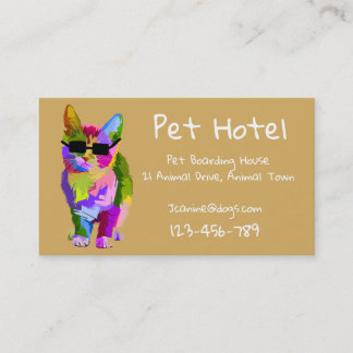 Carte De Visite Couvercle d'embarquement de l'hôtel pour animaux p
