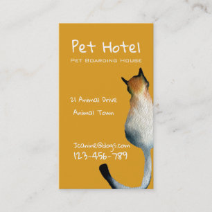 Carte De Visite Couvercle d'embarquement de l'hôtel pour animaux p