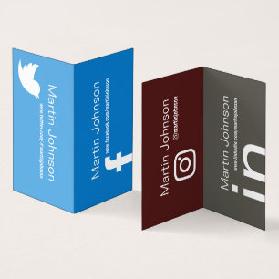 Carte De Visite Couverture colorée d'information de pages sociales