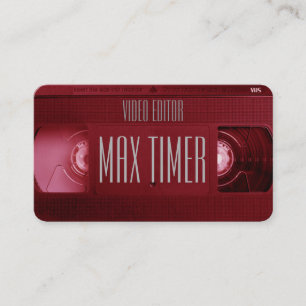 Carte De Visite Couverture de cassette vidéo de cassette de VHS