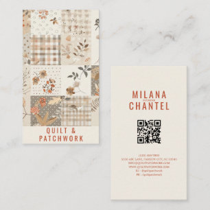Carte De Visite Couverture en beige pastel Patchwork Vêtements fai