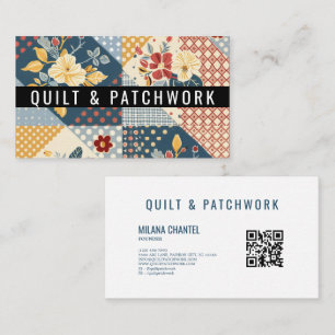 Carte De Visite Couverture en patchwork bleu jaune rouge Vêtements