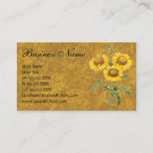 Carte De Visite Couverture Fleur de Blanket Fleur Solaire Vintage 