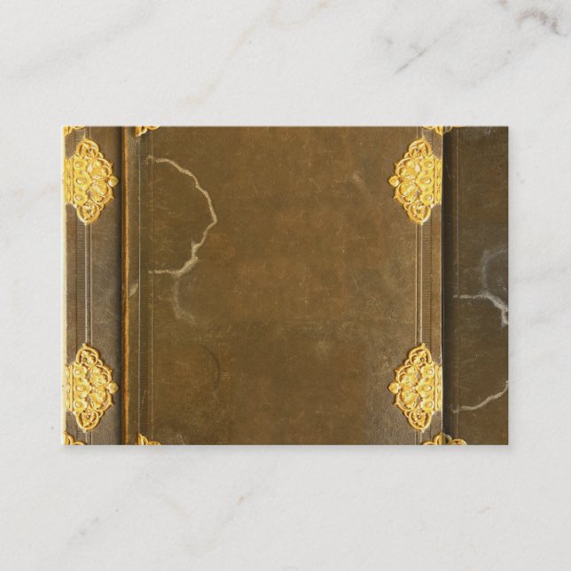 Carte De Visite Couverture Gold & Old Book (Devant)