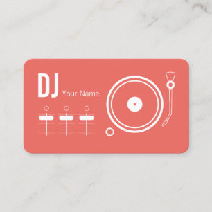 Carte De Visite Couverture moderne de tourne-disque du DJ de