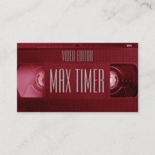 Carte De Visite Couverture vidéo à cassette VHS