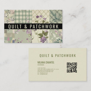 Carte De Visite Couvre-lit en lilas vert Patchwork Vêtements faits