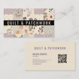 Carte De Visite Couvre-lit en patchwork de lilas Vêtements faits m