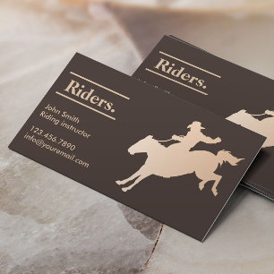 Carte De Visite Cowboy Équitation