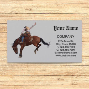 Carte De Visite Cowboy occidental de rodéo d'équitation de pays