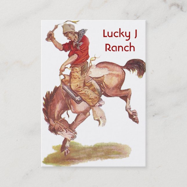 Carte De Visite Cowboy vintage (Devant)