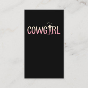 Carte De Visite Cowgirl Western Casquette Pays Femme Rodéo équit