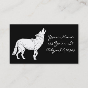 Carte De Visite Coyote hurlant Thunder_Cove