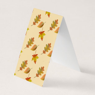 Carte De Visite Cozy autumn maple leaves oak leaves
