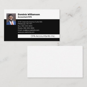 Carte De Visite CPA   Comptable Professionnel Noir   Gold Busine