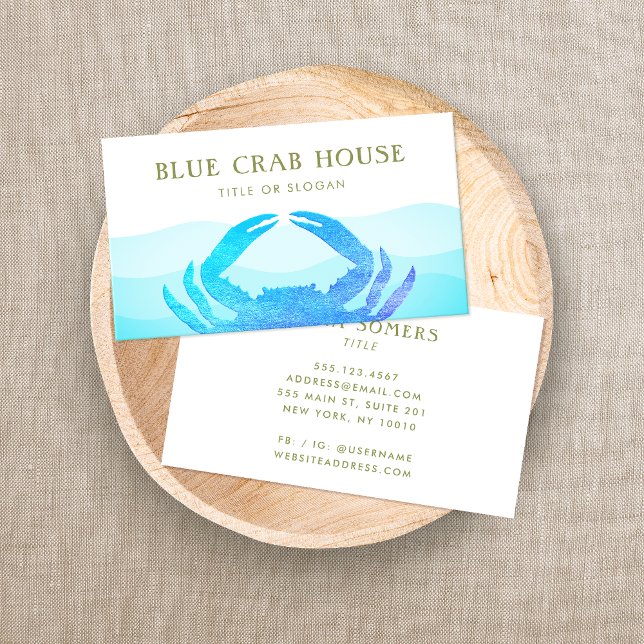 Carte De Visite Crabe bleu (Créateur téléchargé)