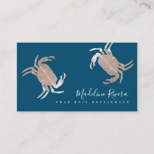 Carte De Visite Crabe de crustacés Restaurant Crawfish Diner Grung