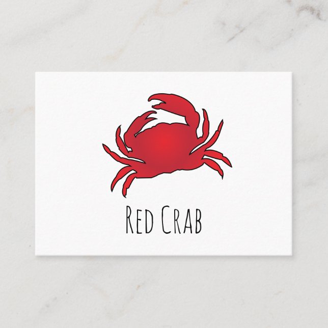 Carte De Visite Crabe rouge (Devant)