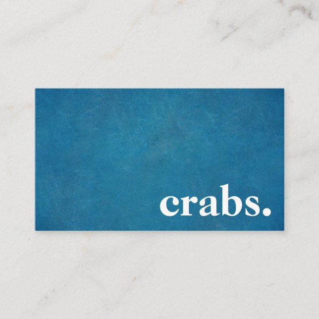 Carte De Visite Crabes de Chalkboard modernes.Carte de visite (Devant)