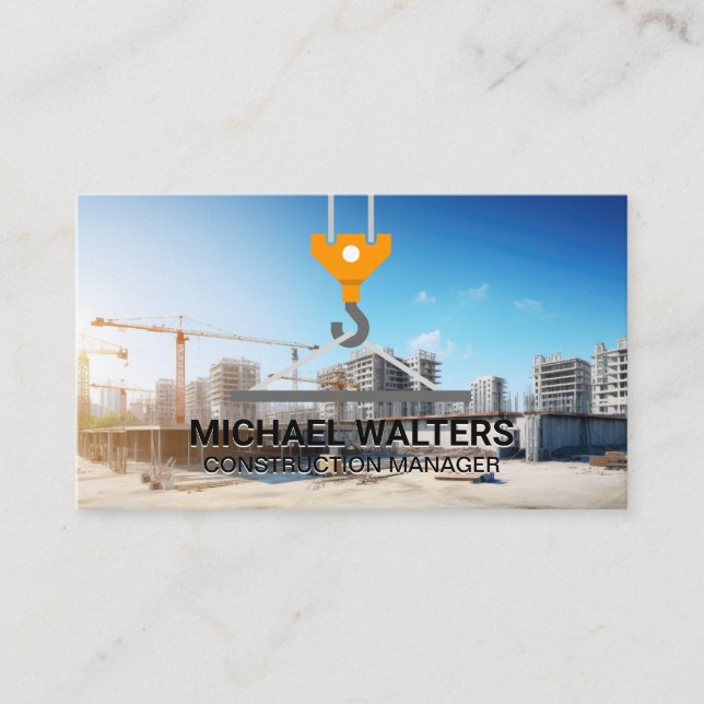 Carte De Visite Crane | Construction | Builder  (Devant)