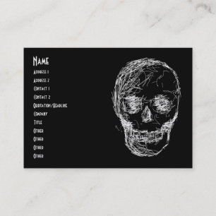 Carte De Visite Crâne, dans le blanc
