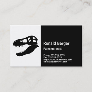 Carte De Visite Crâne de dinosaure de T-rex du paléontologue