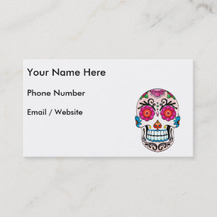 Carte De Visite Crâne de sucre - art de tatouage