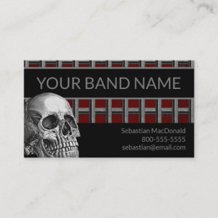 Carte de visite crâne Rock Band Metal Musician Mu