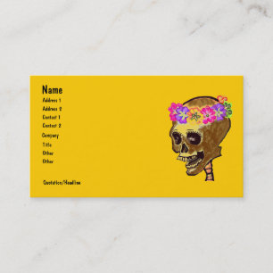 Carte De Visite Crâne squelettique coloré