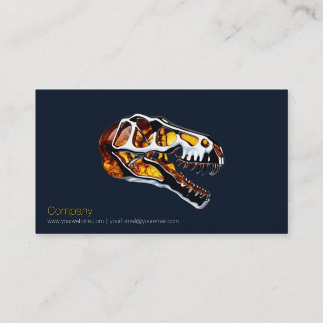 Carte de visite crâne T Rex (Devant)