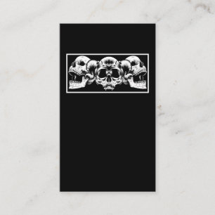 Carte De Visite Crânes esthétiques Goth Skeleton Aries Horns