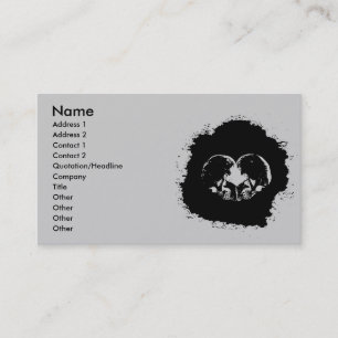 Carte De Visite crânes noirs et blancs