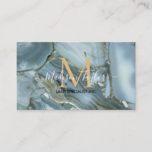 Carte De Visite Craqué gris gris vert bleu marbre texture  