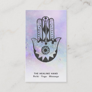 Carte De Visite *~* Cratères de Moon Hamsa Main de Fatima Yoga