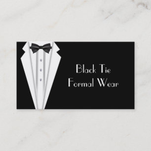 Carte De Visite Cravate noire Formal Tuxedo Business