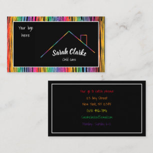 Carte De Visite Crayon Chalkboard