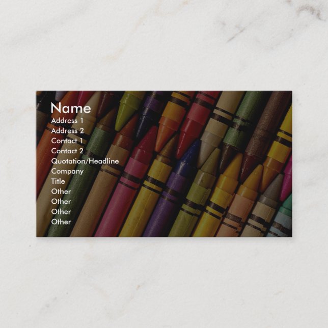 Carte De Visite Crayons (Devant)