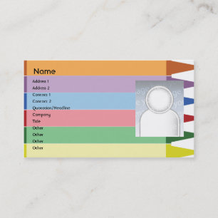 Carte De Visite Crayons - affaires