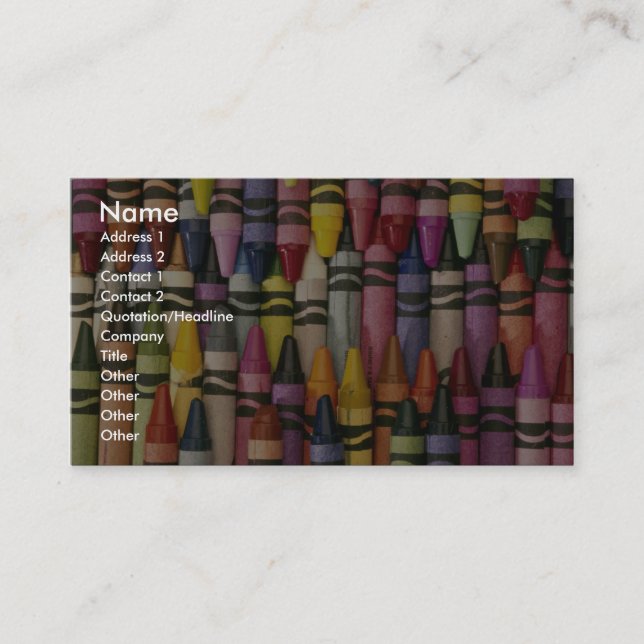 Carte De Visite Crayons colorés (Devant)