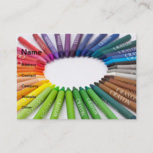 Carte De Visite Crayons colorés de craie