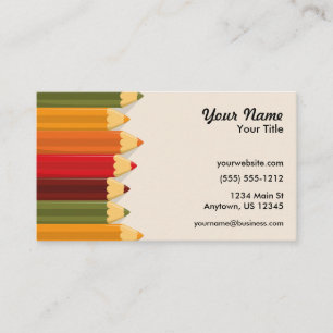 Carte De Visite Crayons colorés par artiste